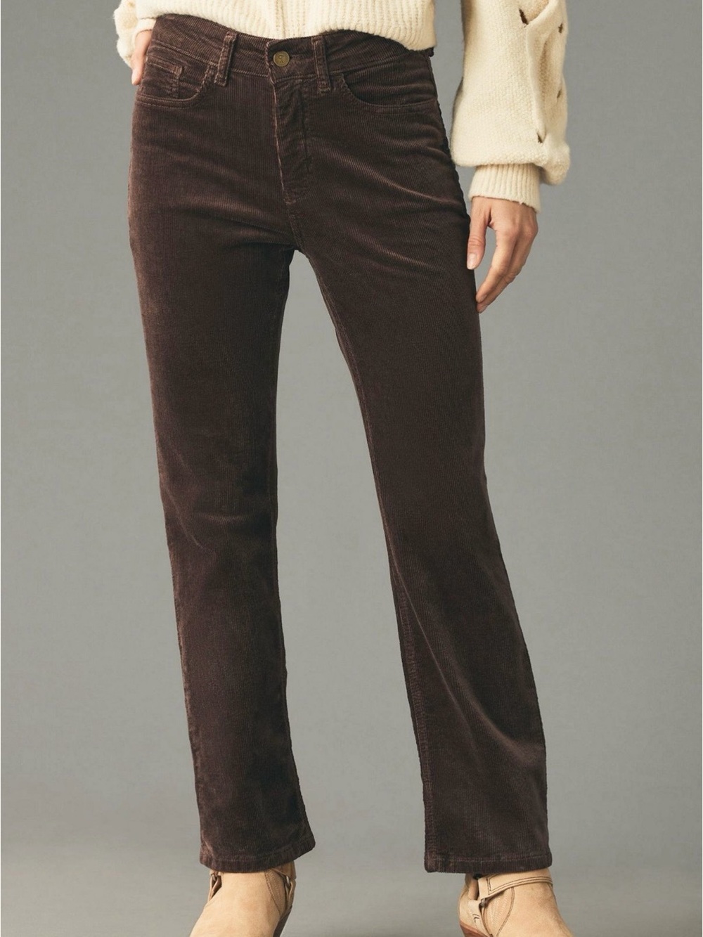anthropologie pilcro brown corduroy pants size 26